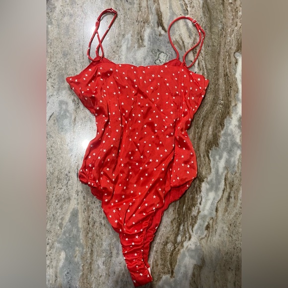 brand new never worn zara red bodysuit with white stars - Picture 3 of 5